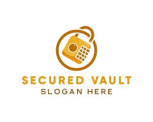 Padlock Safe Security logo design