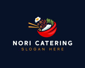 Bowl Korean Bibimbap  logo design