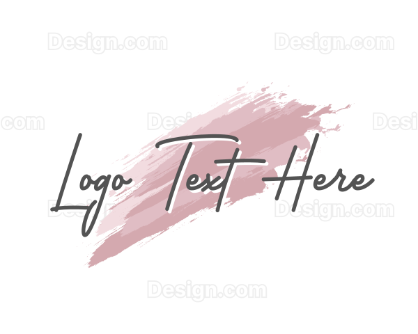 Makeup Stylist Wordmark Logo