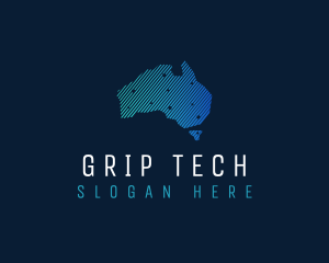 Australia Tech Continent logo design