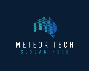 Australia Tech Continent logo design