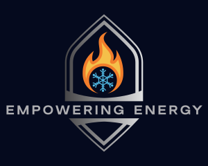 Industrial Fire Ice Energy logo design