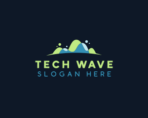 Abstract Digital Wave logo design