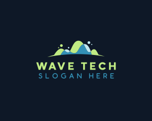 Abstract Digital Wave logo design