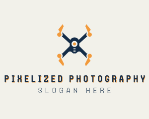 Aerial Drone Quadrotor logo design