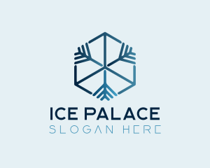 Minimalist Snowflake Cube logo