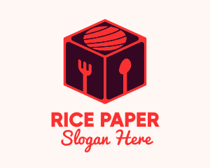 Sushi Restaurant Cube logo design