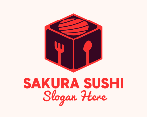 Sushi Restaurant Cube logo design