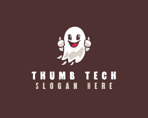 Thumbs Up Flying Ghost logo design