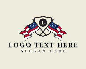 Patriotic Veteran Flag logo