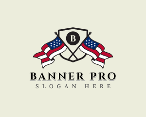 Patriotic Veteran Flag logo design