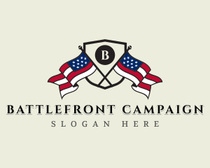 Patriotic Veteran Flag logo design