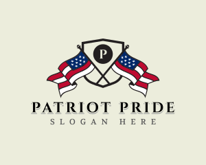 Patriotic Veteran Flag logo design