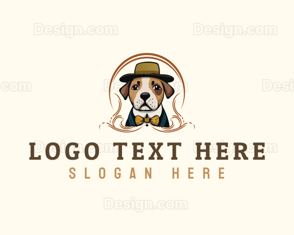 Dog Hat Bow Tie Logo