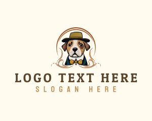 Dog Hat Bow Tie logo