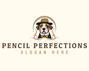 Dog Hat Bow Tie logo