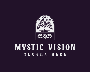 Mystic Moth Insect logo design