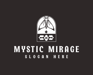 Mystic Moth Insect logo design