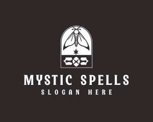 Mystic Moth Insect logo design