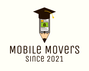 Graduation Cap Mobile Class logo design