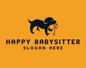 Happy Puppy Leash  logo design