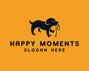 Happy Puppy Leash  logo design