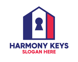 USA House Key logo design