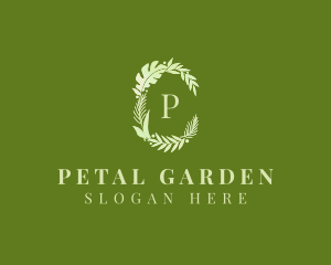 Leaf Wreath Botanical logo design