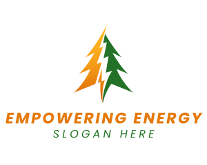 Natural Pine Tree Energy logo design