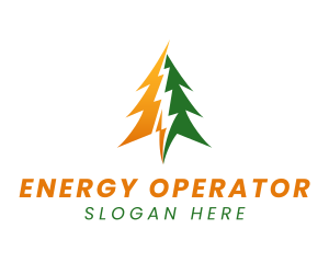 Natural Pine Tree Energy logo design