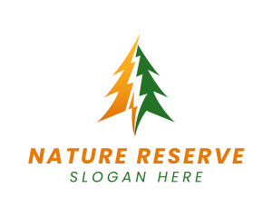 Natural Pine Tree Energy logo design