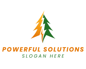 Natural Pine Tree Energy logo design