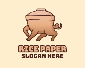 Pig Rice Bowl logo design