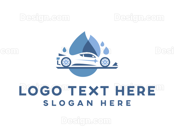 Car Auto Wash Cleaning Logo