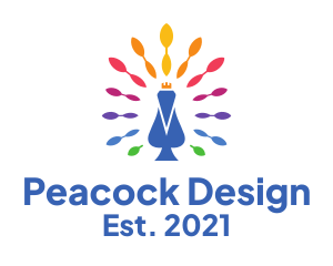 Colorful Peacock Bird  logo