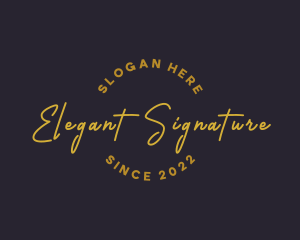 Minimalist Signature Style logo design