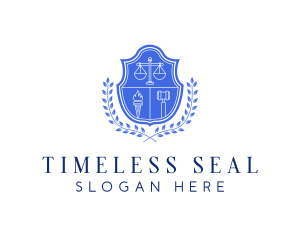 Law Justice Seal logo design