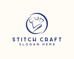 Tshirt Needle Stitching logo design