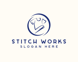 Tshirt Needle Stitching logo design