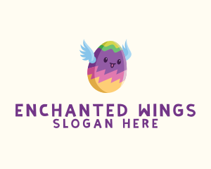 Flying Egg Wings  logo design