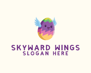 Flying Egg Wings  logo design