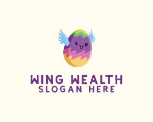 Flying Egg Wings  logo design