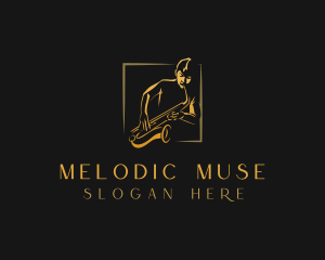 Saxophone Musician Instrument logo design