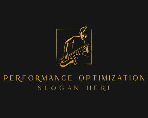 Saxophone Musician Instrument logo design