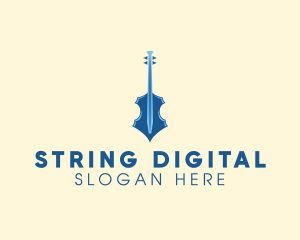 Modern Elegant Violin logo design