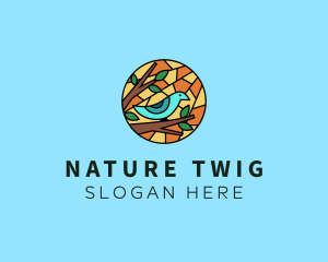 Stained Glass Bird logo design