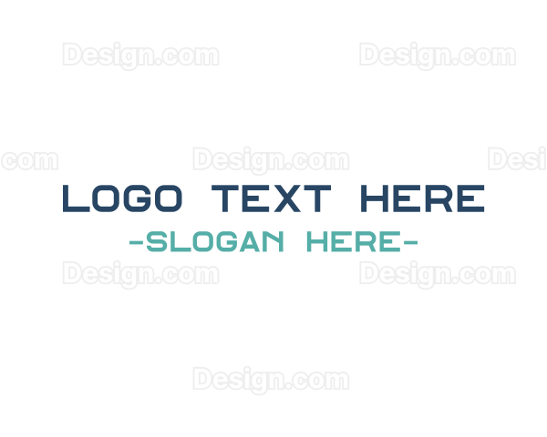 Tech Text Font Logo