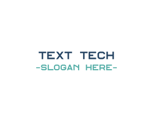 Tech Text Font logo design