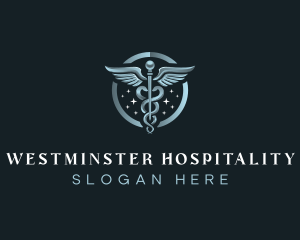 Health Medicine Caduceus logo design