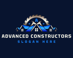 Roofing Builder Carpentry logo design